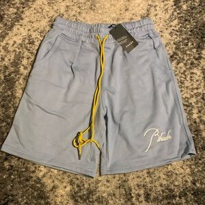 Rhude light Blue Casual Shorts White RH Logo Cotton Men’s size Large